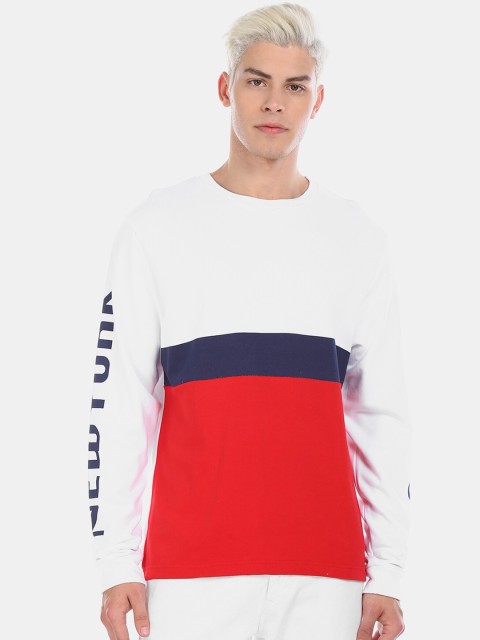 

Ed Hardy Men White Colourblocked Sweatshirt