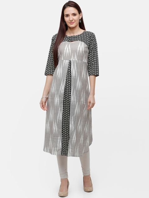 

Rasada Women Grey and Black Printed Kurti