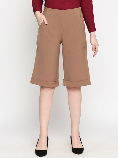 

inocenCia Women Brown Solid Loose Fit Capris