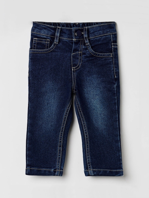 

max Boys Navy Blue Slim Fit Mid-Rise Clean Look Stretchable Jeans