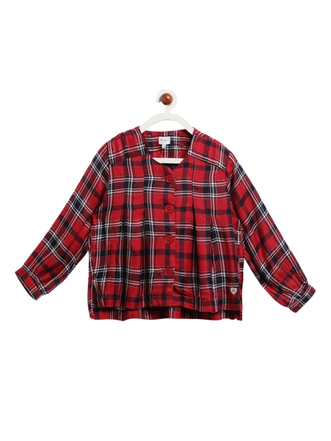 

Pepe Jeans Girls Red Regular Fit Checked Casual Shirt