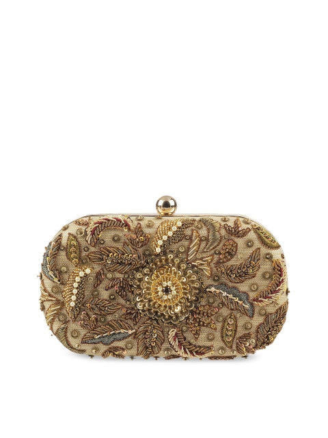 

Metro Gold-Toned Embellished Box Clutch