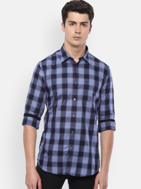 

Van Heusen Sport Men Blue Slim Fit Checked Casual Shirt