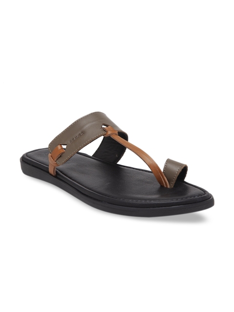 

BEAVER Men Brown Leather Comfort Sandals