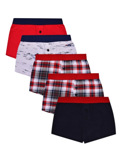 

Charm n Cherish Boys Multicoloured Boxer Briefs Pack of 5, Multi