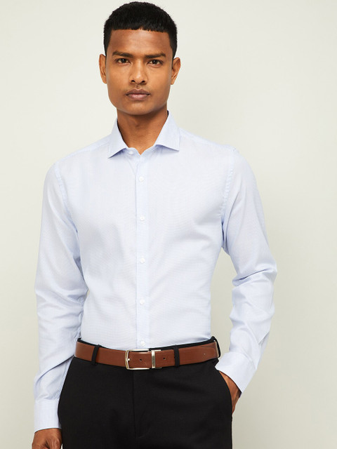 

CODE by Lifestyle Men Blue Slim Fit Self Design Casual Shirt