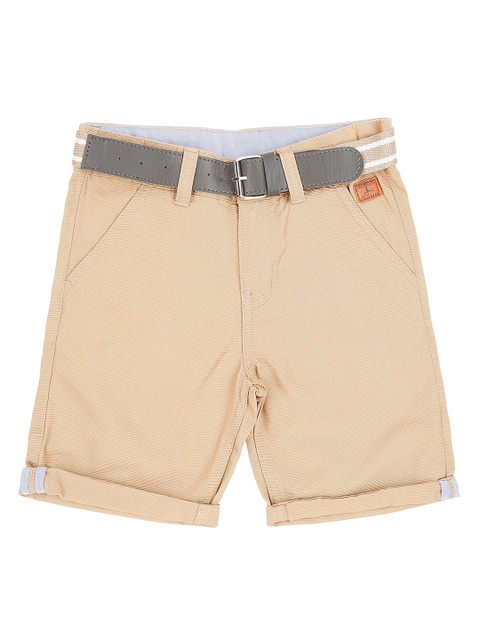 

Pantaloons Junior Boys Beige Striped Regular Fit Regular Shorts