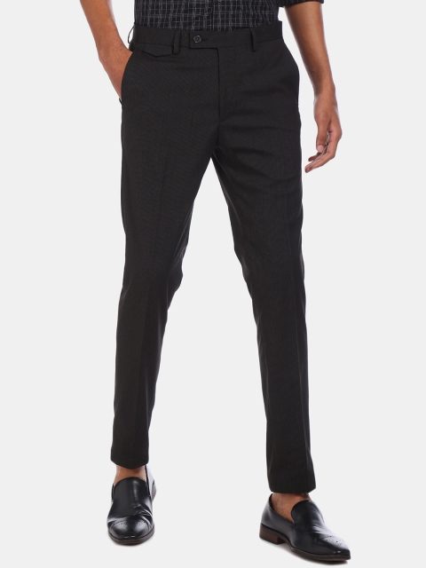 

Arrow New York Men Black Regular Fit Solid Formal Trousers