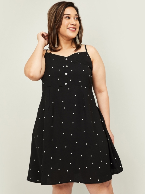 

nexus Women Black Printed A-Line Dress