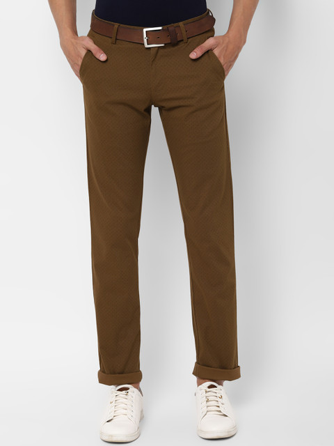 

Allen Solly Men Brown Slim Fit Solid Chinos