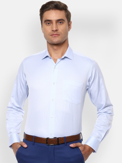 

Van Heusen Men Blue Regular Fit Self Design Casual Shirt