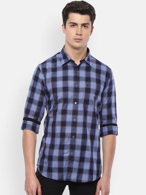 

Van Heusen Sport Men Blue Slim Fit Checked Casual Shirt