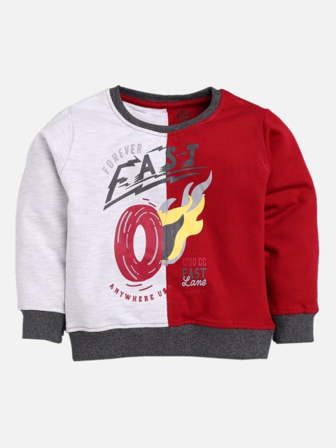 

TAMBOURINE Boys Grey Printed Sweatshirt