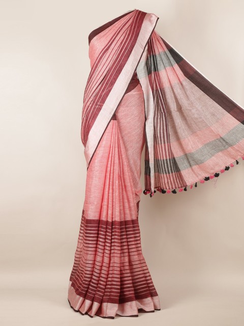 

Pothys Pink Solid Saree