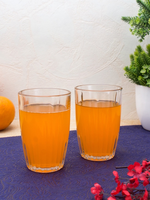

WISHTANK Set of 6 Transparent Solid Water Juice Glasses