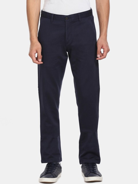 

Arrow Sport Men Navy Blue Regular Fit Solid Chinos