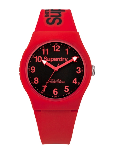 

Superdry Men Black & Red Analogue Watch