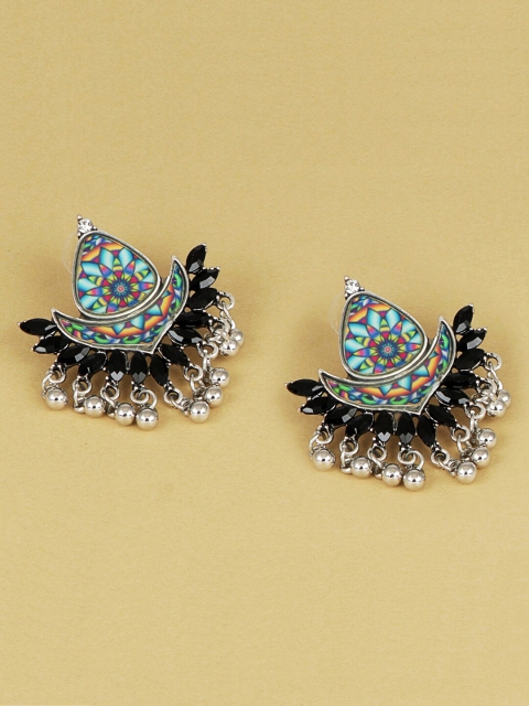 

Jewelz Silver-Toned Contemporary Studs