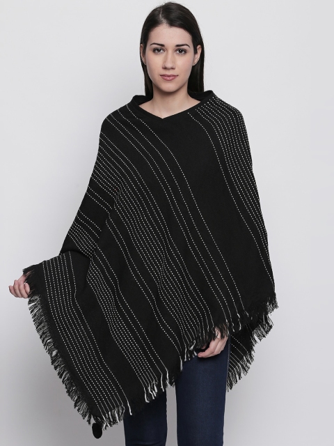 

AKKRITI BY PANTALOONS Women Black Self Design