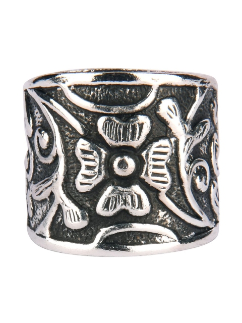 

DESI COLOUR Oxidized Silver-Toned Adjustable Finger Ring
