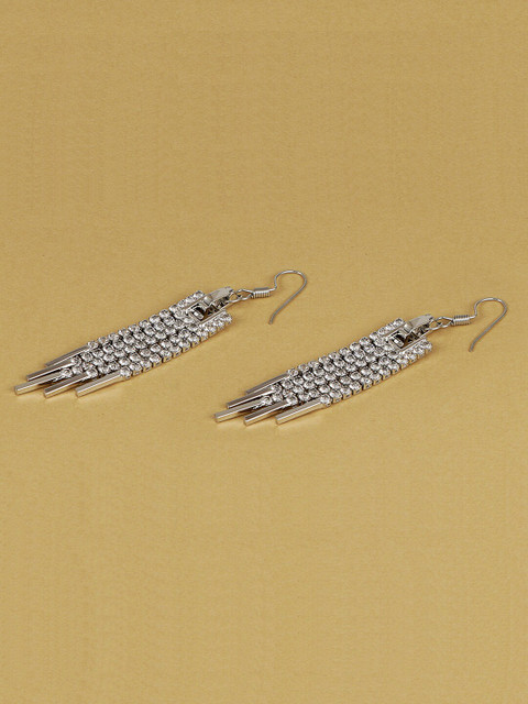 

Jewelz Silver-Toned Contemporary Drop Earrings