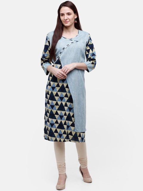 

Rasada Women Blue Geometric Print Kurti