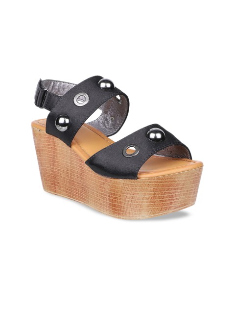 

ELLE Women Black Solid Sandals