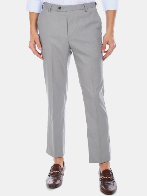 

Arrow Men Grey Regular Fit Solid Regular Trousers