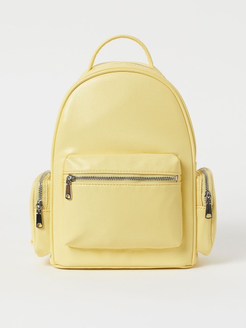 

H&M Women Yellow Solid Small Backpack