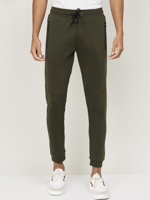 

Kappa Men Olive Green Solid Joggers