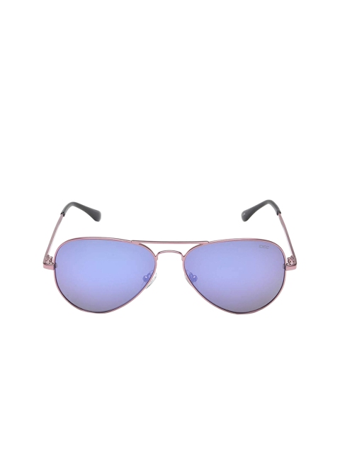 

IDEE Unisex Mirrored Aviator UV Protected Lens Sunglasses IDS2500C31SG, Purple