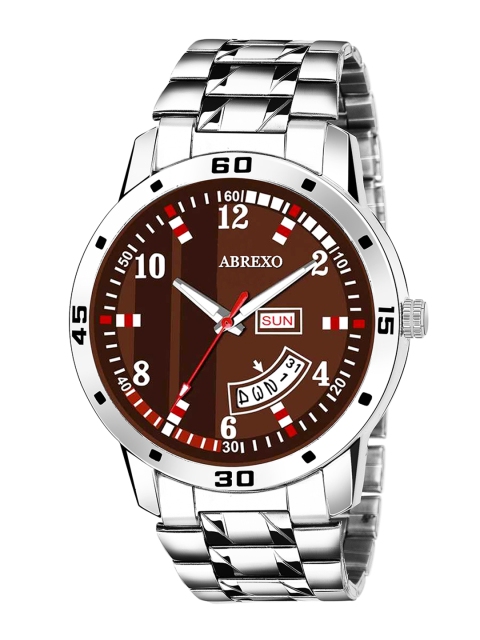 

Abrexo Men Brown Day & Date Analog Watch Abx2070