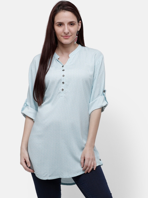 

Rasada Women Blue Printed Cotton Kurti