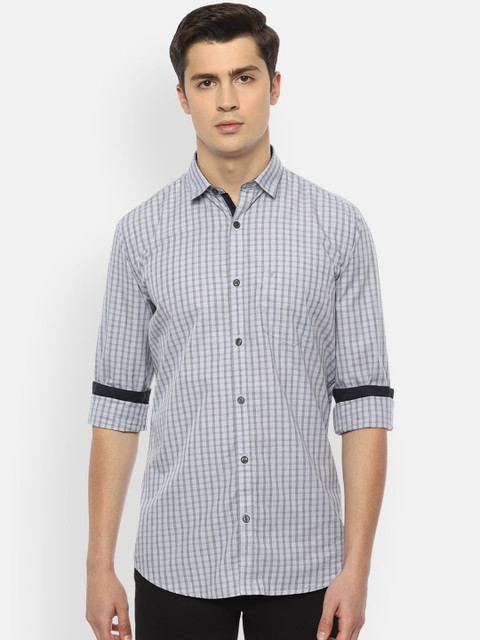 

Van Heusen Sport Men Grey Slim Fit Checked Casual Shirt