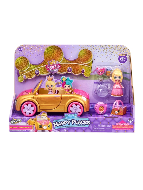 

Shopkins Kids Gold-Toned & Pink Happy Places S7 Royal Convertible