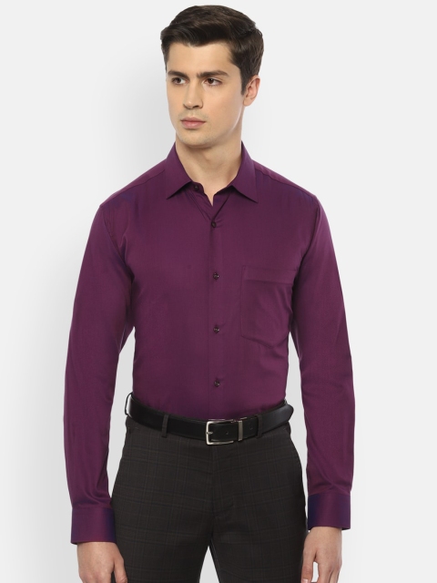 

Van Heusen Men Purple Regular Fit Solid Cotton Casual Shirt