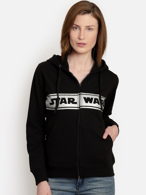 

Free Authority Women Black Star Wars Print Hooded Sweatshirt