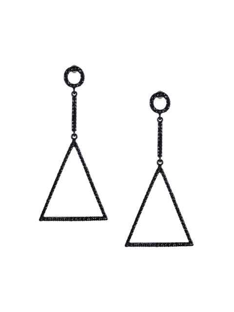 

Mali Fionna Black Triangular Drop Earrings