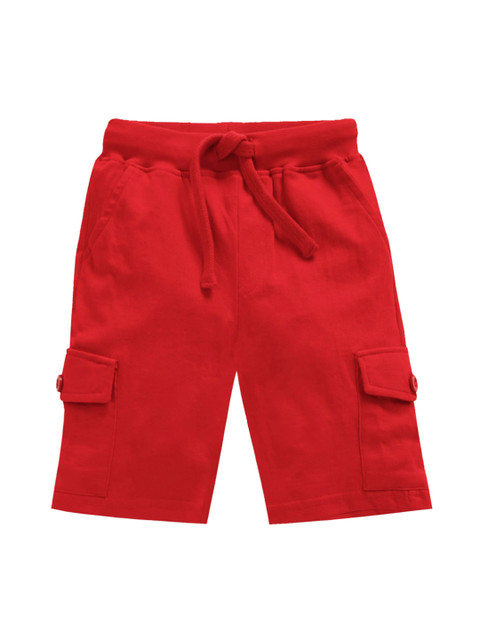

KiddoPanti Boys Red Solid Regular Fit Regular Shorts