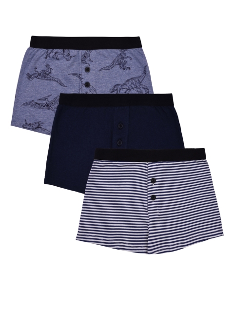 

Charm n Cherish Boys Pack Of 3 Boxers, Navy blue