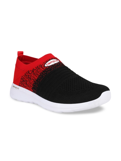 

Campus Men Black Mesh Walking Shoes