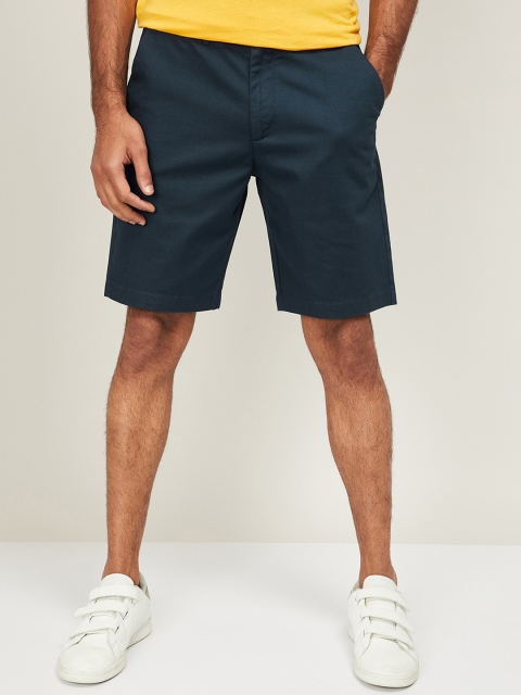 

CODE by Lifestyle Men Navy Blue Solid Chino Shorts