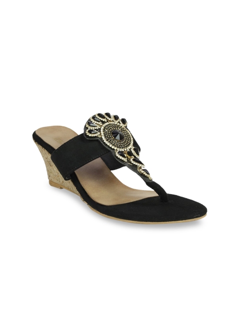 

Inc 5 Women Black Embellished Wedges
