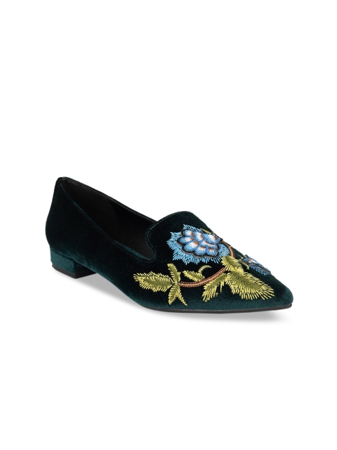 

ROSSO BRUNELLO Women Green Woven Design Block Heels