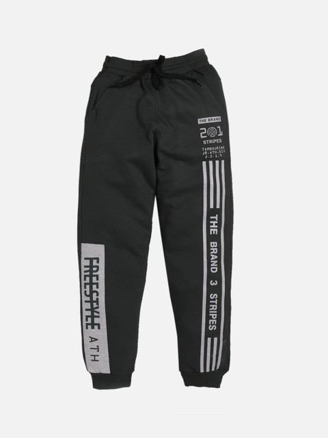 

TAMBOURINE Boys Black & Grey Printed Joggers