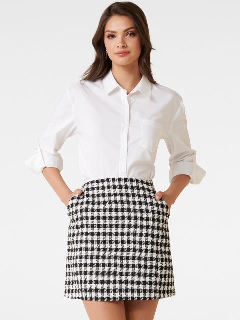 

Forever New Women White Regular Fit Solid Casual Shirt