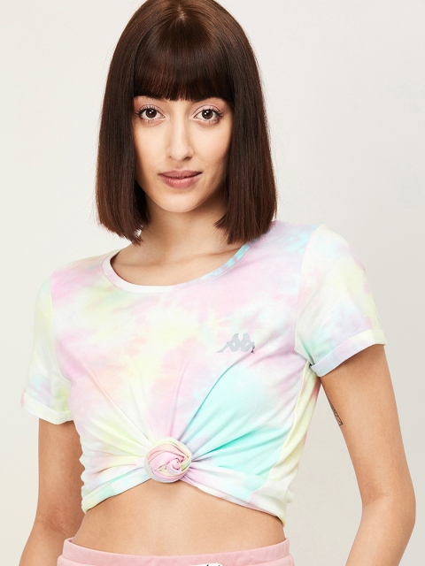 

Kappa Women Multicoloured Printed Round Neck T-shirt, Multi