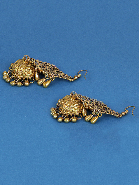

Jewelz Gold-Plated Dome Handcrafted Shaped Jhumkas