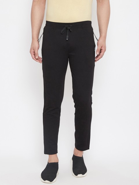 

Okane Men Black Solid Straight Fit Track Pants