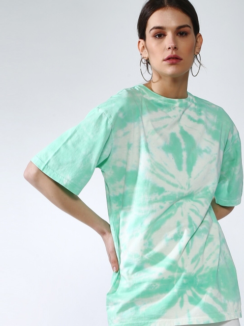 

Blue Saint Women Green Dyed Round Neck T-shirt